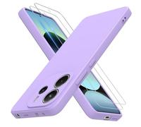 THIYUFUNS Funda Xiaomi Redmi Note 14 con 2 Pack Protector Pantalla,Ultrafino Silicona TPU Shockproof Carcasa Case Cover para Xiaomi Redmi Note 14 4G - Morado