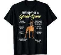 thjbd5se Anatomy of A Great Dane Funny Dog Lover Gift Unisex T-Shirt Black XXL