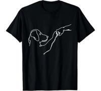 thjbd5se Dog and People Punch Hand Dog Man Friendship Bump Dogs Paw Gift Unisex T-Shirt Black 3XL