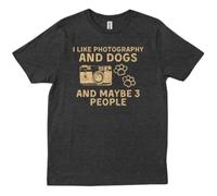 thjbd5se I Like Photography and Dogs and Maybe 3 People Funny Gift T-Shirt Black M