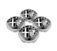 THJKCVSD 4 Piezas Tapas Llantas, para Alfa Romeo Alfetta Giulietta Giulia 156 166 147 159 Mito GT Tapacubos AntióXido Llanta Rueda Cubre Embellecedor Insignia Accesorios de Coche,B