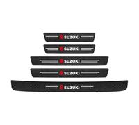 THJKCVSD 5 Piezas Protector De Umbral De Puerta De Coche para Suzuki S-Cross III 2022 Fibra de Carbono Pegatinas antiarañazos para umbral de Puerta