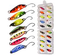 THKFISH 20 Piezas Cebos de Cucharilla para Pesca Señuelos Pesca Spinning Cucharas Spoon Trucha Rockfishing Jigging Aparejos Pesca Kit