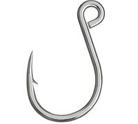 THKFISH 50Piezas/Caja Anzuelos Gancho de Pesca Acero al Carbono Negro Anzuelos Black Bass en línea Inline Hooks #2#1 1/0 2/0 3/0