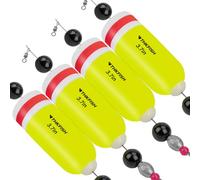 THKFISH Bobbers de pesca, flotadores de pesca, bobinas pesadas para pesca, aparejo de corcho, sonajero de corcho, flotadores pesados, aparejos de pesca de agua salada, amarillo, 3-7 pulgadas, 4
