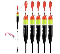 THKFISH Bobbers de Pesca flotadores de Pesca y bobinas deslizantes para Pesca de balsa, flotadores de Pesca de Crappie, 1/2 onzas (4.13 x 0.75 x 7.87 Pulgadas), 5 Unidades