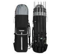 THKFISH Bolsas de caña de Pescar Caja de caña de Pescar 900d Oxford Maleta de caña de Pescar con Capacidad para almacenar hasta 6 Barras con Carrete
