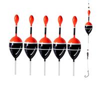 THKFISH Flotadores de Pesca Bobber 5 Piezas Flotadores de Pesca Bobbers de Pesca (Negro, 5g Flotabilidad)
