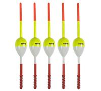 THKFISH Flotadores de Pesca Bobbers de Pesca Flotadores De Madera De Balsa 2.54cm*1.78cm*15.24cm 5piezas Amarillo