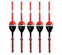THKFISH Flotadores de Pesca Bobbers de Pesca Flotadores De Madera De Balsa 3.2cm*1.9cm*15.24cm 5piezas Rojo