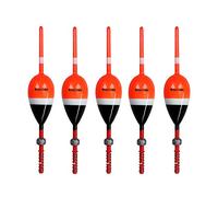 THKFISH Flotadores de Pesca Bobbers de Pesca Flotadores De Madera De Balsa 5piezas Amarillo/Rojo