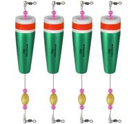 THKFISH Flotadores de Pesca Bobbers Popping Cork - Flotadores de Corcho para Trucha y Agua Salada, 4PCS Verde, 35g