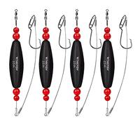 THKFISH Flotadores de Pesca Catfish Float Rigs Santee Rig EVA Foam Peg Float Aparejos de líder para Pesca 4 Piezas-2.5in Negro