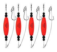 THKFISH Flotadores de Pesca Catfish Float Rigs Santee Rig EVA Foam Peg Float Aparejos de líder para Pesca 4 Piezas-2.5in Rojo