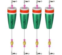 THKFISH Flotadores de Pesca Mar Boyas de Pesca Tope Silicona Pesca Flotadores Que Hacen Estallar Ponderados 4 Piezas Verde 28g
