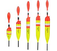 THKFISH Flotadores y bobinas de pesca, flotadores de balsa, bobinas de pesca de crappie, bobinas deslizantes para pesca, crappie, trucha, lubina, pez gato, lucioperca, 5 unidades