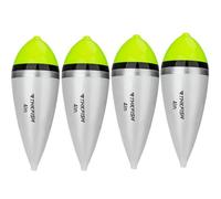 THKFISH - Juego de 4 flotadores deslizantes de pesca de madera de balsa, ligeros, para la pesca de trucha, de lucio, accesorios de pesca para agua salada y agua dulce, flotadores Waggler, 7/10/12 cm
