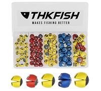 THKFISH Pesos de Pesca Plomos de Pesca Pesos de Pesca de Tiro Dividido Pesas de Goma extraíbles B-80piezas