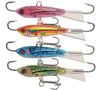 THKFISH Señuelos de pesca en hielo, señuelos de pesca en hielo, equipo de pesca en hielo para crappie, panfish, lucioperca, bluegill vertical, kit de aparejos de pesca, 4 unidades, 10 g