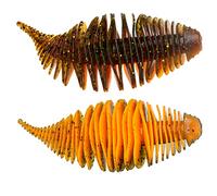 THKFISH Señuelos Pesca Vinilos de Pesca Mar Señuelos Landos Weedless Worms Bellows Señuelos de Pesca para Trucha lubina lucioperca 100mm-5 Piezas color1#