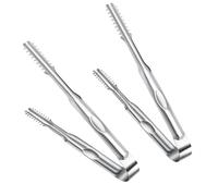 THKO Pinzas Cocina Acero Inoxidable: Pinzas de Cocina Profesionales de 2 Piezas - Juego de Pinzas para Barbacoa de 21 cm - Utensilios Cocina para Ensalada, Hornear, Filetes, Chef, Cocinar