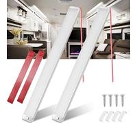 Thlevel 228 LED Barra Luce Iluminación Coche Interior 12V-85V 10W 960 Lumens Super Brillante con Interruptor para Caravana Barco Camper 2PCS