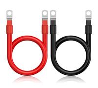 Thlevel 2pcs Bateria Cables Inversores 50cm 4AWG 20mm² con Terminales de Anillo para Camión Motocicleta Marino