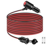 Thlevel 3 Metros Cable de Extensión Conector para Encendedor de Cigarrillos de Coche 16 AWG Prolongador Cable Toma de Mechero con Interruptor para 12V 24V Caravana Barco Camper