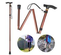 Thlevel 85 a 95 cm Bastón Plegable de Aluminio Ajustable, Bastones para Caminar, Practicar Senderismo, Viajar, Unisex Adulto…