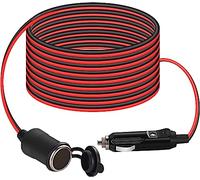 Thlevel Cable de Extensión Conector para Encendedor de Cigarrillos de Coche 12V 24V 10A para Auto 20AWG Enchufe Mechero Cable Adaptador 5 Metros