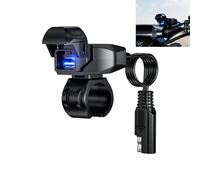 Thlevel Cargador USB Motocicleta 18W Toma QC3.0 Moto Impermeable Adaptador con Interruptor Luz LED para 9V 24V Motocicletas