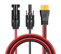 Thlevel Conector de Panel Solar a XT60 Cable Adaptador de 3 Metros 12AWG de Energía del Panels Solare de Carga para Estación de Portátil Generador