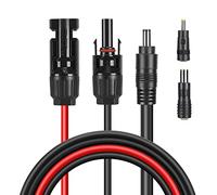 Thlevel Conector Solar a DC 8mm 5.5x2.1mm 4.0x1.7mm Enchufe Solare y Cable Adaptador Impermeable 1.8 Metro 16AWG para Conectar Generadores Solares Células