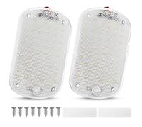 Thlevel Luces de Techo Interiores de Coche DC 12-85V 60 LED 8W Luz de Coches Lámpara de Iluminación para Camper Van Caravan Barco 2pcs