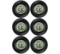 Thlevel Mini Higrómetro Termómetro Digital Casa Interior y Exterior Temperatura y Medidor de Humedad para la Sala Estar Invernadero Bodega Sótano Almacén 6PCS