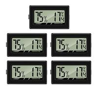 Thlevel Mini Termómetro Higrómetro Digital Casa Termometro Nevera Interior Exterior Termohigrometro Sensor Temperatura y Medidor Humedad para Congelador 5 PCS