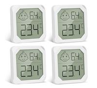 Thlevel Mini Termómetro Medidor de Humedad y Temperatura Interior Higrómetro Termometro Digital Casa con Indicador de Confort Facial para Invernadero Bodega Dormitorios