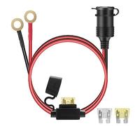 Thlevel Toma Mechero Coche Cable de Extensión de Coches 12-24V Zócalo del Encendedor de Cigarrillos 1 Metro 14AWG 20A 25A para Barco Motocicleta Nevera