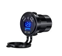 Thlevel Toma USB Cargador Coche 18W QC3.0 y 45W Tipo C PD Carga Rápido Impermeable con LED Indicador para 12V 24V Coches Motos Camiones Barcos