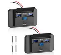 Thlevel Toma USB Cargador de Coche Panel 12V Cargador Multi Puerto Doble QC3.0 y PD3.0 Cargador Rápido Impermeable con Voltímetro e Interruptor para Autocaravana Barco Camión