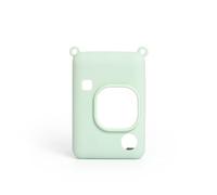 THLMT Funda de Silicona Compatible con Instax Mini Liplay, Funda Protectora para cámara instantánea, Bolsa de Transporte y Almacenamiento, Funda de Viaje para cámara, Color sólido y Simple (Verde)