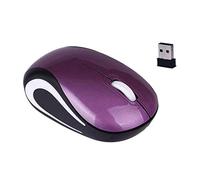 THLMT Mini ratón USB, ratón inalámbrico para Ordenador, PC, portátil, ratón ergonómico para Juegos, ratón óptico de 1600DPI para Tableta y portátil (Morado)