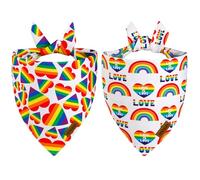 THLOH Pride Dog Bandanas 2 unidades, Love is Love (XL)