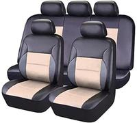 THNIKK Fundas Asientos Coche para Freelander 1 Getion 2004-2025, Cuero Cubreasientos Fundas Asientos Impermeables Transpirable Juegos de Cubreasientos Interior Accesorios,Black Beige