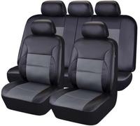 THNIKK Fundas Asientos Coche para Kia Niro II/Niro EV/Niro Hybrid 2022-2025, Cuero Cubreasientos Fundas Asientos Impermeables Transpirable Juegos de Cubreasientos Interior Accesorios,Black Grey