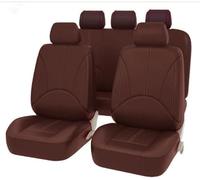 THNIKK Fundas Asientos Coche para Nissan Micra K14 2017-2022, Cuero Cubreasientos Fundas Asientos Impermeables Transpirable Juegos de Cubreasientos Interior Accesorios, Coffee