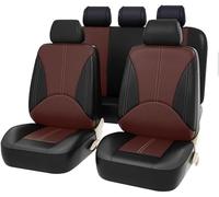 THNIKK Fundas Asientos Coche para Nissan Micra K14 2017-2022, Cuero Cubreasientos Fundas Asientos Impermeables Transpirable Juegos de Cubreasientos Interior Accesorios, Black Coffee