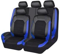 THNIKK Fundas Asientos Coche para Toyota Yaris 2011-2016, Cuero Delanteros Y Traseros Impermeable Cómodo Juegos De Cubreasientos Protector Interior Accesorios, Blue