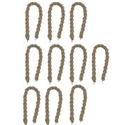 THOANBY 10 lotes Militares Twists lazos para las piernas, cordones de los ejércitos, correas para pantalones, lazos para las piernas para esquiadores, ciclistas, bandas de ciclismo, caqui, Talla única