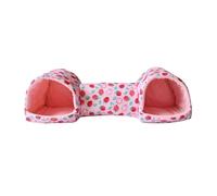 THOANBY Cama para hámster de animales pequeños con túnel, juguete suave para conejos, roedores escondidos, juguete para jaula, cueva pequeña para mascotas